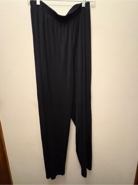 Quacker Factory Black Wide-Leg Lounge Joggers